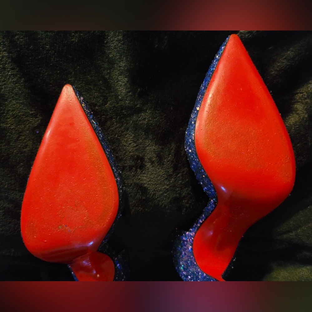 Christian Louboutin Iriza Glitter 100mm 35 1/2 - Picture 7 of 8